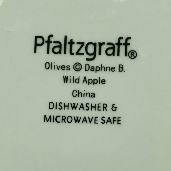 Pfaltzgraff Olives Appetizer Snack Canape Plates Italian Themed Plates - Picture 7 of 7